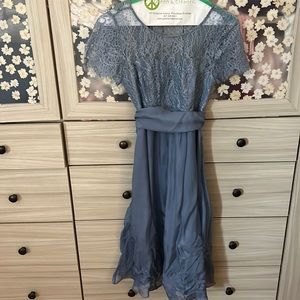 Seraphine silk maternity dress